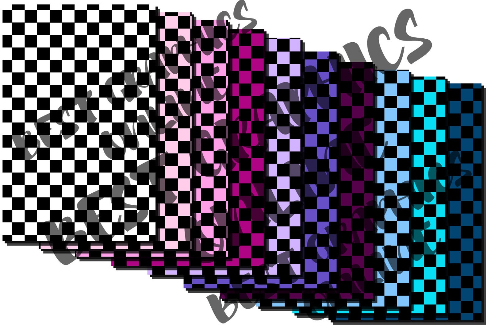 100 Black Checkers Printable Digital Papers Checkers Pattern Etsy