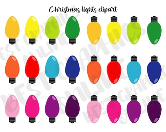 Christmas Tree Lights Clipart, Holiday Clip Art, Christmas Graphics, Holiday Graphics, Holiday Lights Clipart