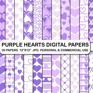 Valentine&#39;s Day Digital Papers, Love Digital Paper Pack, Valentines Day Patter Papers, Valentine&#39;s Day Scrapbook Pattern Papers Pack Set
