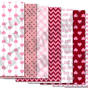 Valentine's Day Digital Paper Pack, Hearts, XOXO (digital Download) - Etsy