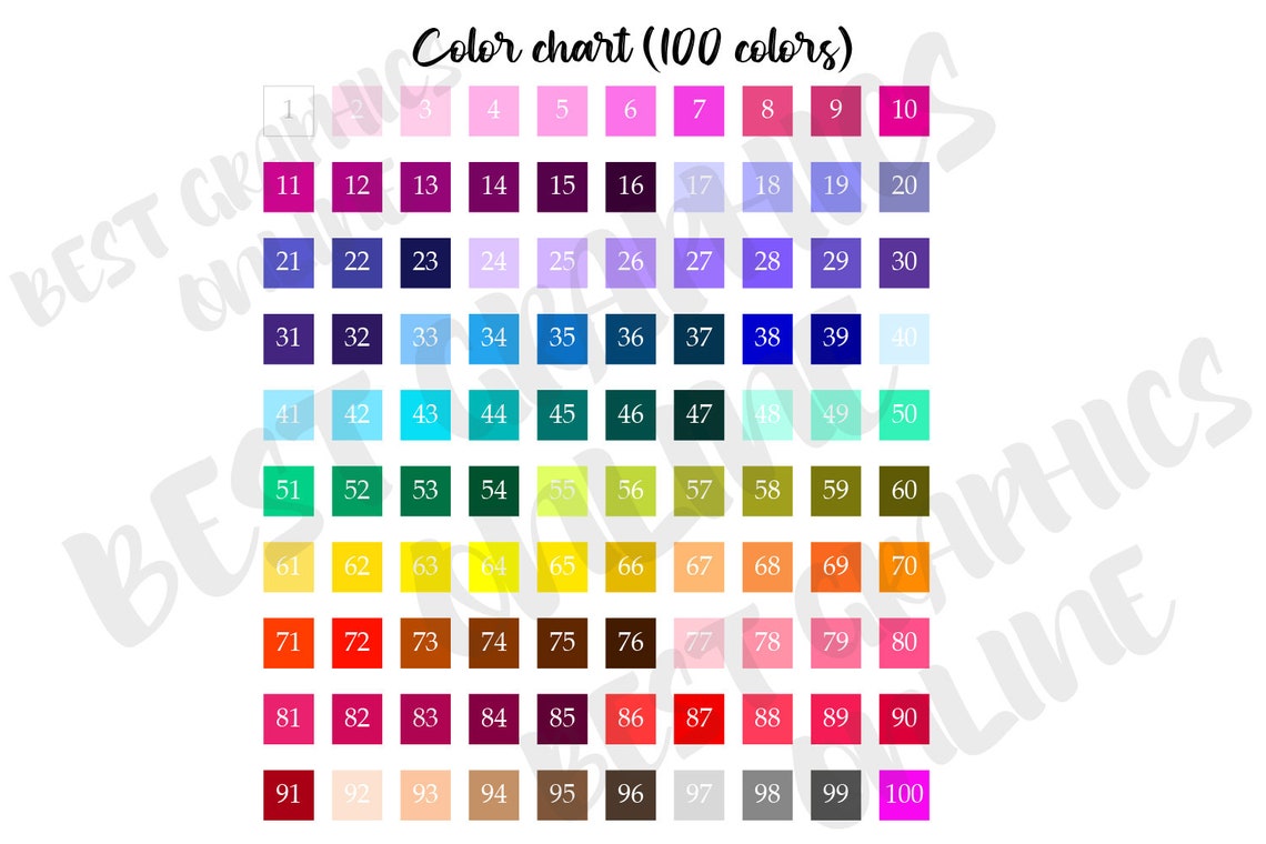 100 Solid Color Digital Papers, Rainbow Paper Pack (digital Download ...