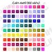 100 Solid Color Digital Papers, Rainbow Paper Pack (digital Download ...
