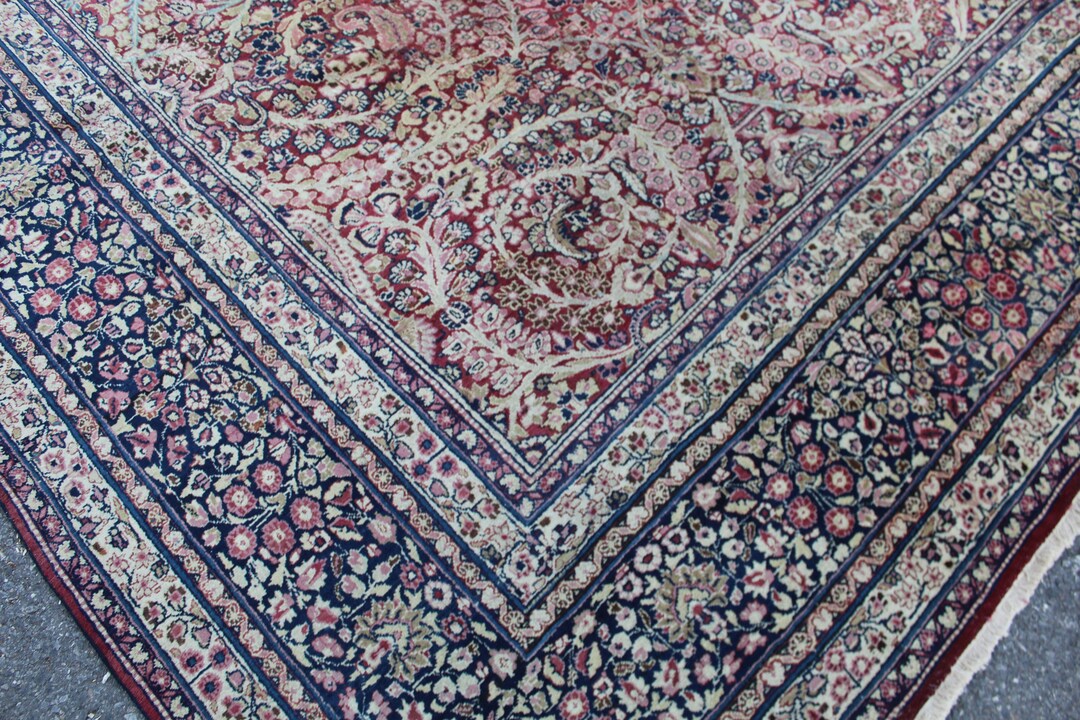 Antique Rug, 13x19 Extra Large Rug, Living Room Rug, Red Rug, Oushak Rug, Area Turkish Rug