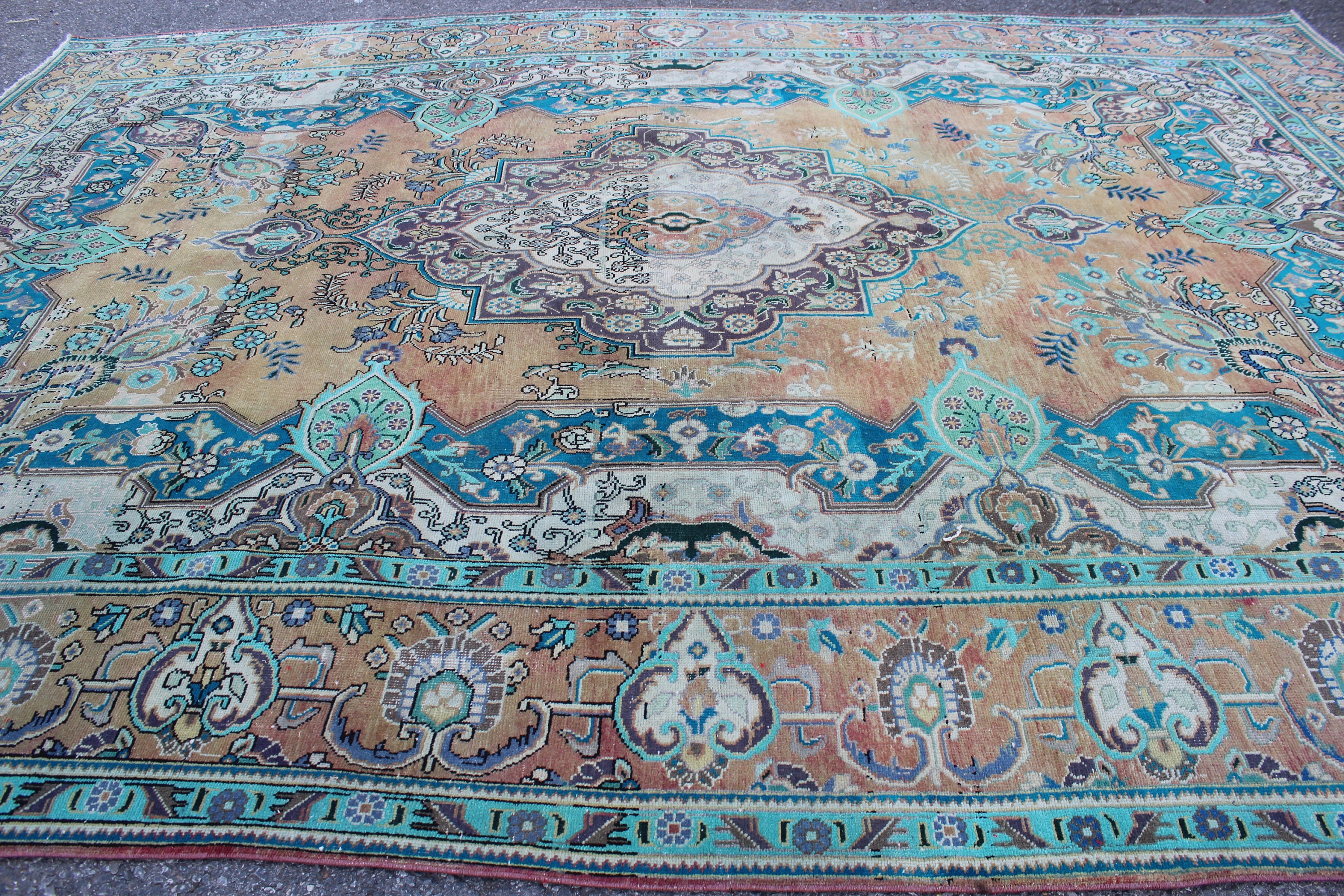 13x9 Turkish Oversize Rug Vintage Handmade Office Area Rug Etsy