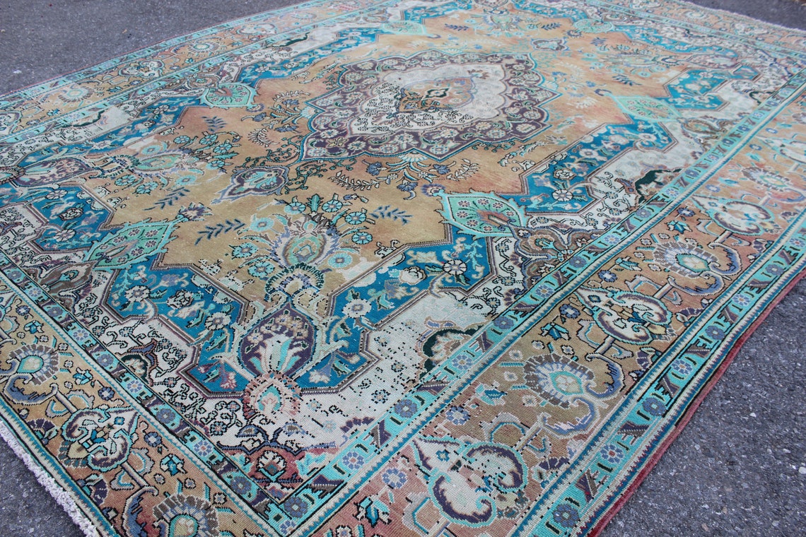 13x9 Turkish Oversize Rug Vintage Handmade Office Area Rug Etsy