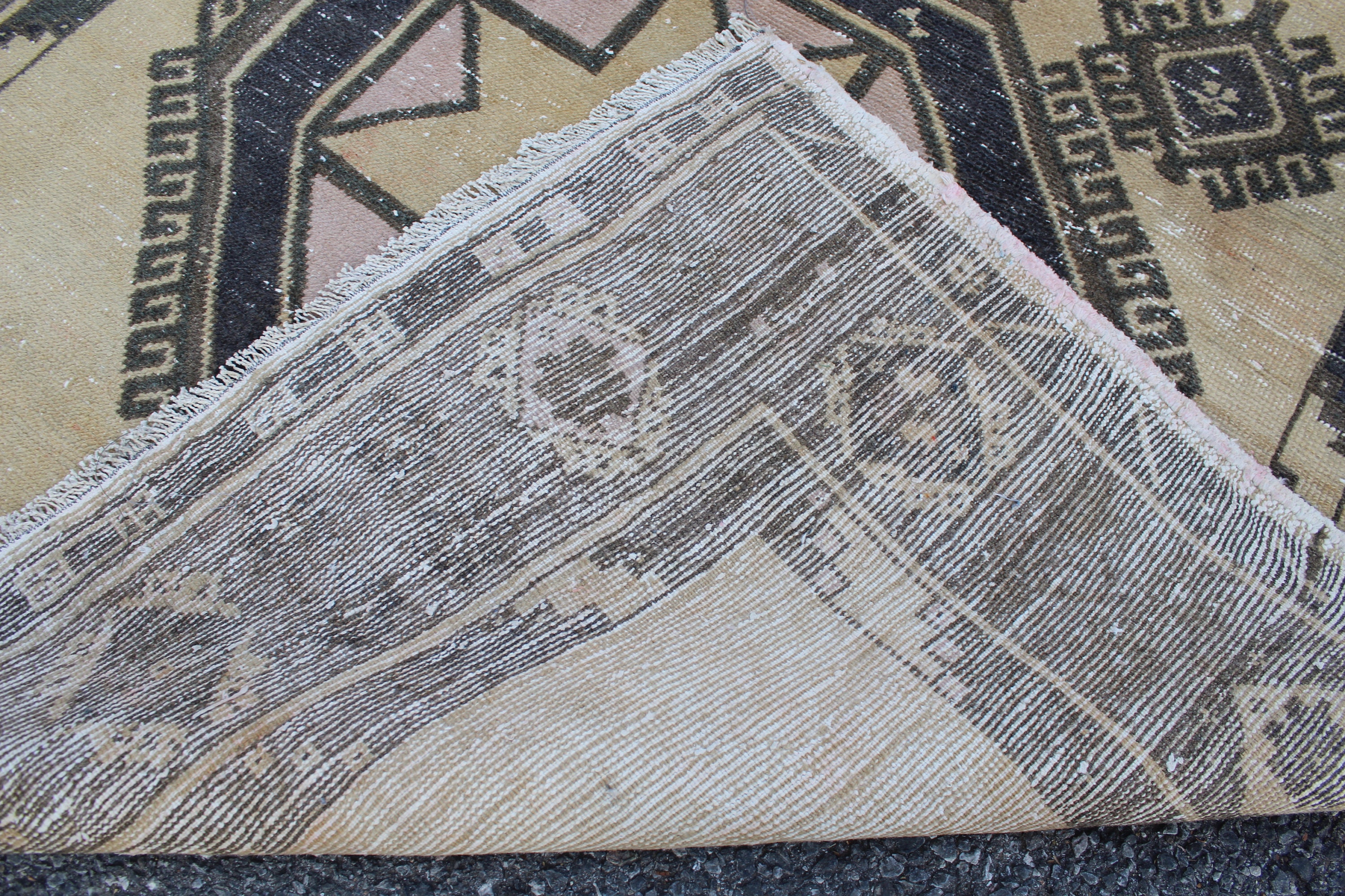 13x10 Turkish Area Rug Vintage Handmade Oushak Rug Geometric Etsy