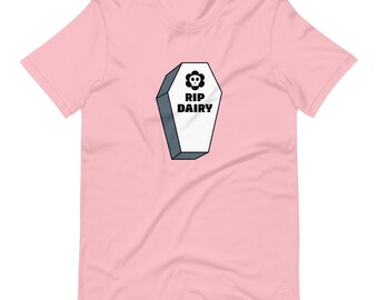 RIP Dairy Unisex Tee | Halloween | Tombstone | Vegan T-Shirt
