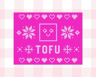 Tofu Sweater Vinyl Sticker | Waterproof | Veganism | Animal Rights
