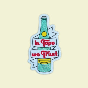 Topo Chico Glitter Sticker | Waterproof