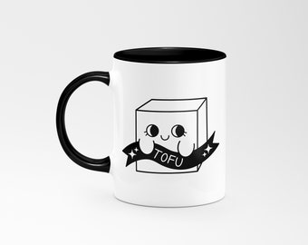 Tofu 11 oz kubek | Uroczy prezent | Miłośnik kawy | Wegański