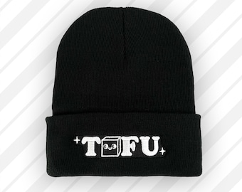 Tofu Beanie | Animal Activism | Embroidered Hat | Vegan Clothing