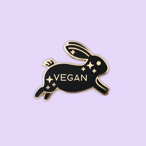 Vegan Rabbit Hard Enamel Pin | Veganism | Animal Rights