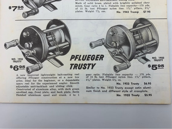 Vintage Pflueger Trusty No. 1933 Level Wind Fishing Reel - Etsy Vintage Pflueger Trusty No. 1933 Level Wind Fishing Reel - Etsy