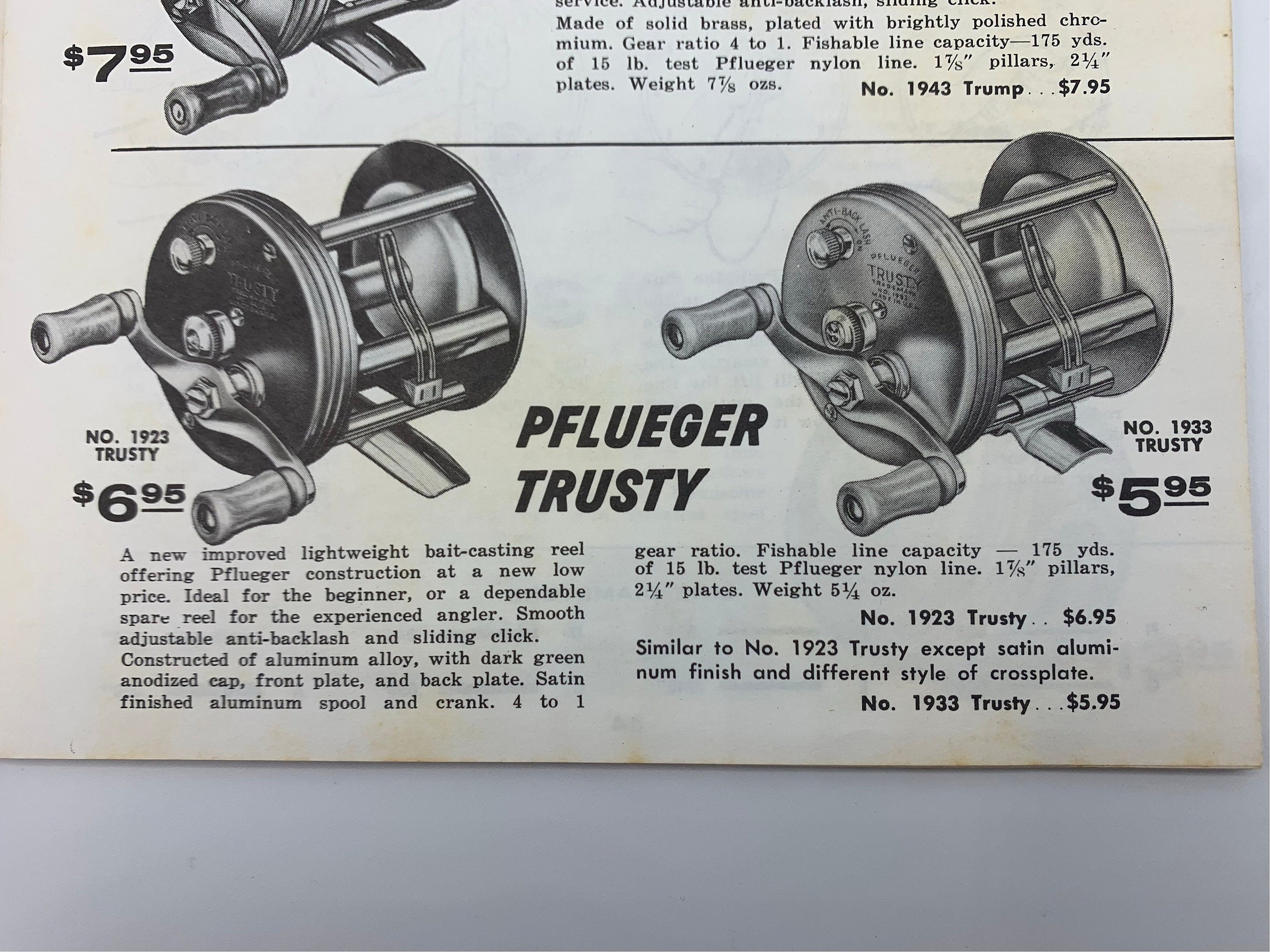Vintage Pflueger Trusty No. 1933 Level Wind Fishing Reel - Etsy Vintage Pflueger Trusty No. 1933 Level Wind Fishing Reel - Etsy
