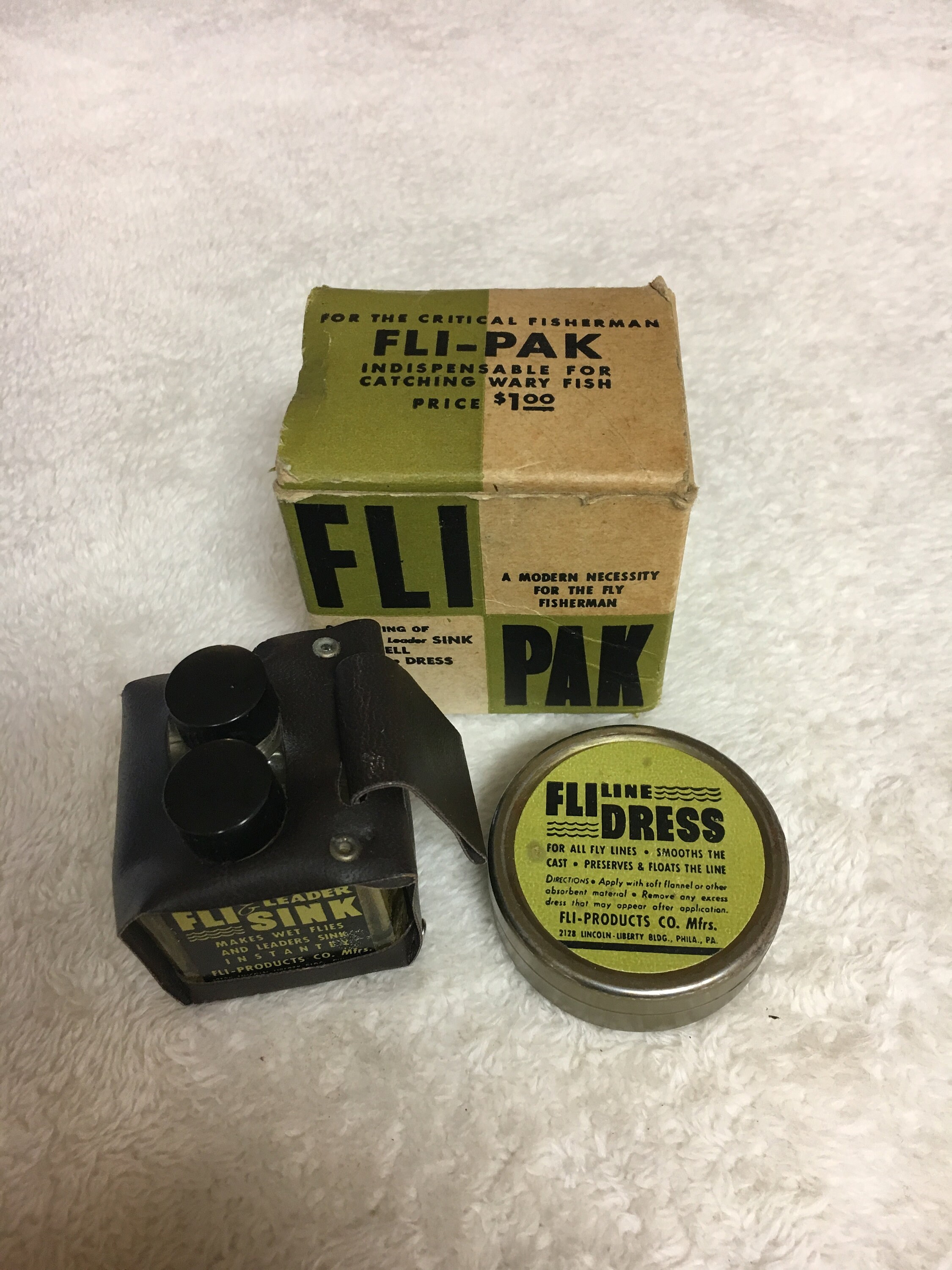 Fli-pak Vintage Fly Fishing Kit for Line and Fly Care Rare Collectible -   Ireland