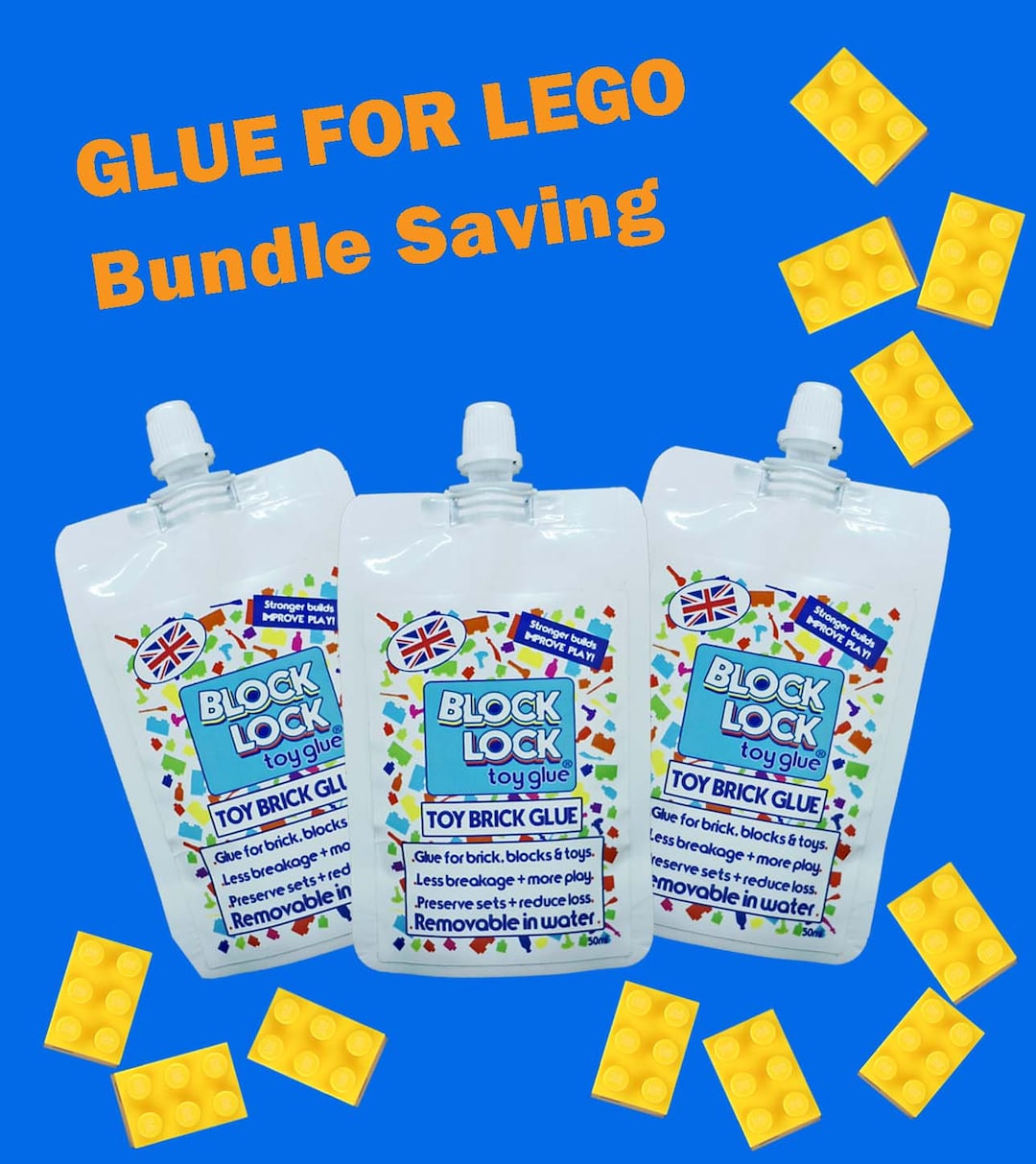 GLUE for LEGO Multi Buy 3 X 50 Ml Spout Pouch Adhesive for Etsy
