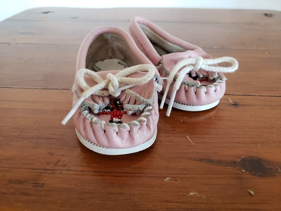 pink baby moccasins