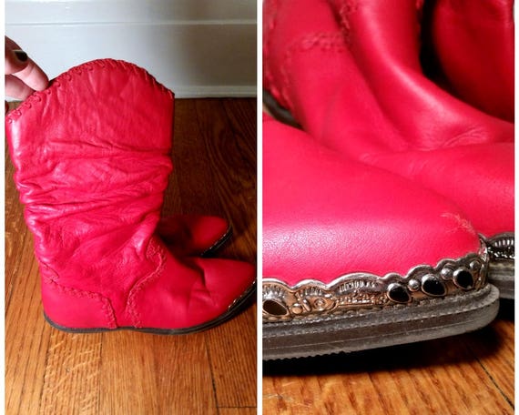red cowgirl boots red leather boots red cowboy boo