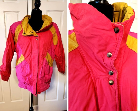 hot pink down jacket