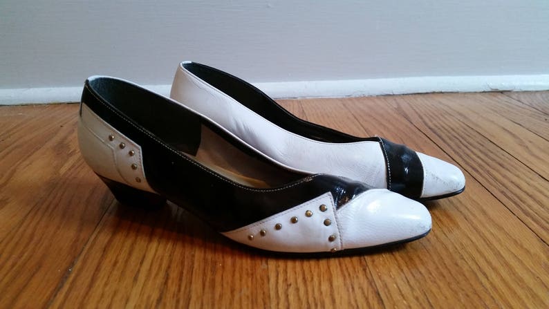 Vintage Flats Black and White Flats Rock N Roll Shoes - Etsy