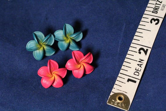 tropical earrings flower earrings hawaiian earrin… - image 3
