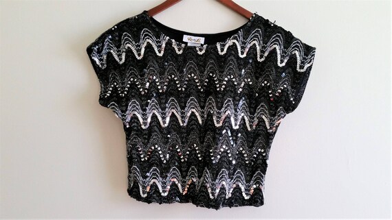 black top with sparkle