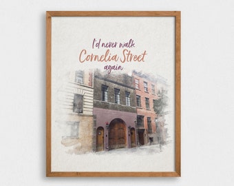 Cornelia Street Watercolor Print: Taylor Swift Inspired, New York Architecture (Digital Download)