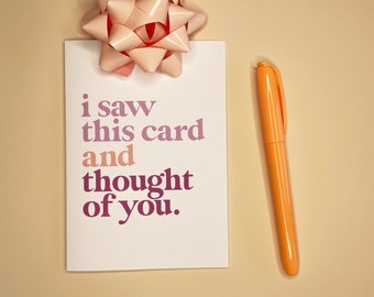 Funny Thinking of You Card: Witty Friendship Greeting