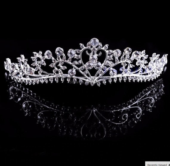 Sparkling Crystal Rhinestone Tiara Crown Bridal, Pageant, Quinceañera FAST SHIPPING!!! Silver Sparkling Tiara, Crystal Tiara  main image 3