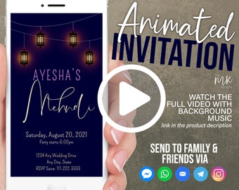 Mehndi Video Einladung, Indisch Hochzeit Video Einladung, Indisch Hochzeit Animierte Video Einladung, Indische Hochzeit E-Vite