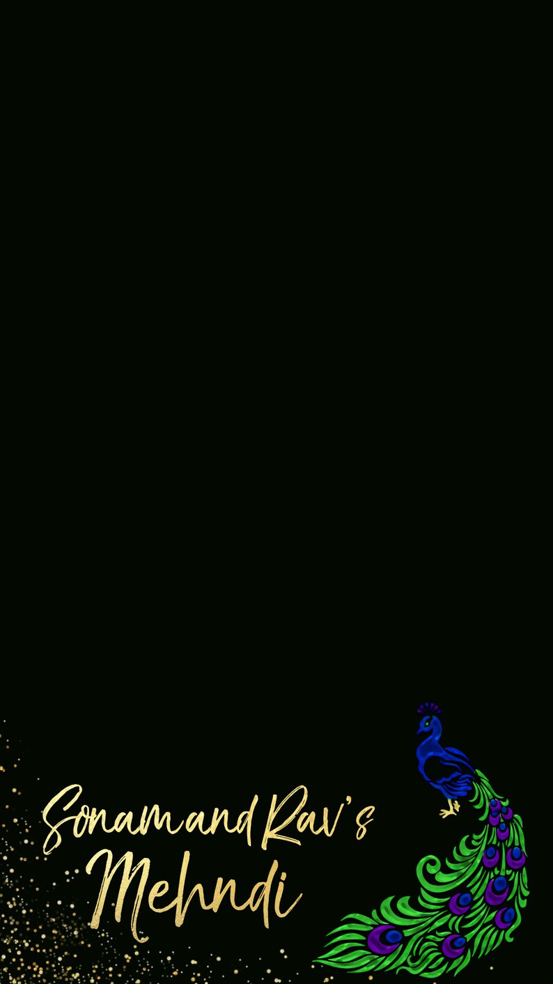 Peacock Indian Wedding Geofilter Mehendi Dholki Sangeet Snapchat filter Peacock-Themed Mehndi Geofilter Peacock Party Peacock Party idea