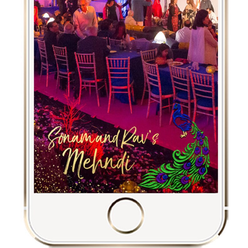 Peacock Indian Wedding Geofilter Mehendi Dholki Sangeet Snapchat filter Peacock-Themed Mehndi Geofilter Peacock Party Peacock Party idea