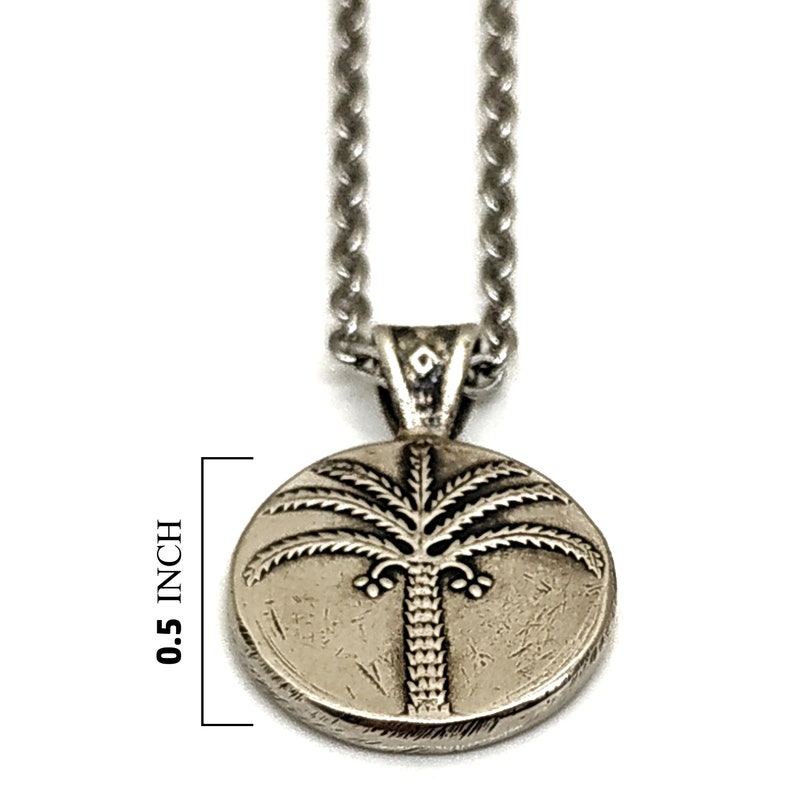 Palm Tree Israel Pendant Jewish Pendant Coin Pendant Coin Etsy