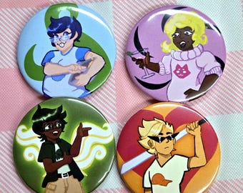 Alpha Kids! || Homestuck Buttons