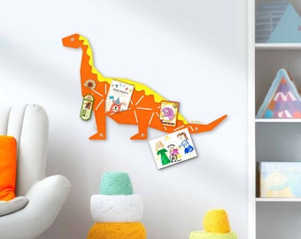 BRONTOSAURUS-Pinnwand zum Stecken & Pinnen aus Filz, Dino-Pinnwand für Kinder oder Dino-Liebhaber, moderne Pinnwand für Kinderzimmer, BRONTO