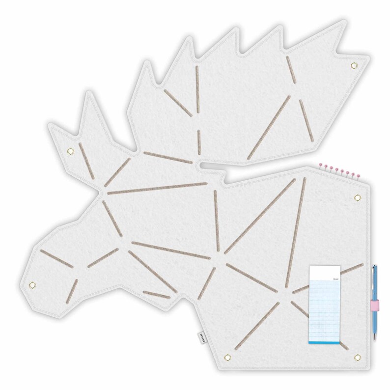 Felt Pin Board Moose for Sticking and Pinning, Memo Board for Children