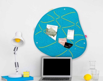 Organisches Memoboard zum Stecken & Pinnen, modernes Visionboard fürs Büro, elegante Küchen-Pinnwand, originelles Pinboard für Flur (OKO1)