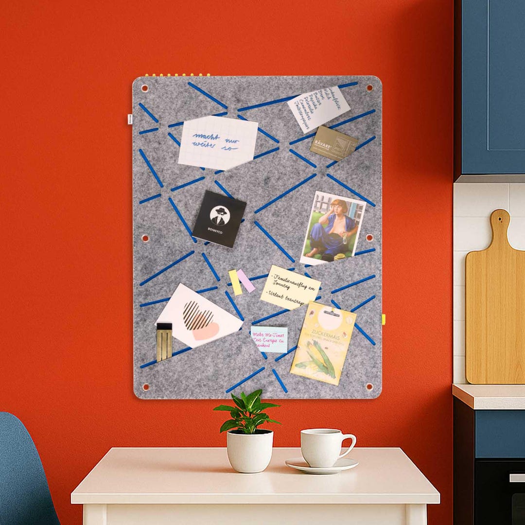 Rectangular Pinboard With Slots for Pinning and Sticking, Felt Memo ...