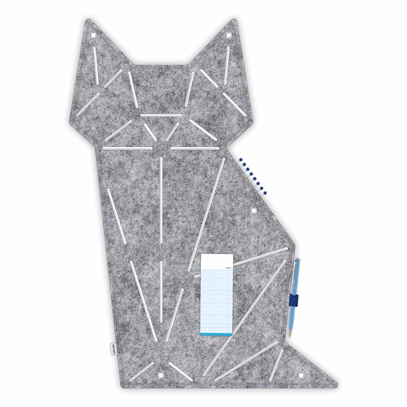 Felt Pin Board Cat for Sticking and Pinning, Memo Board for Children