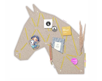 Pinnwand Pferd aus Filz zum Stecken und Pinnen, Memoboard Kinder, Pinnwand Tier für Kinderzimmer, nützliches Geschenk für Kinder (PON)