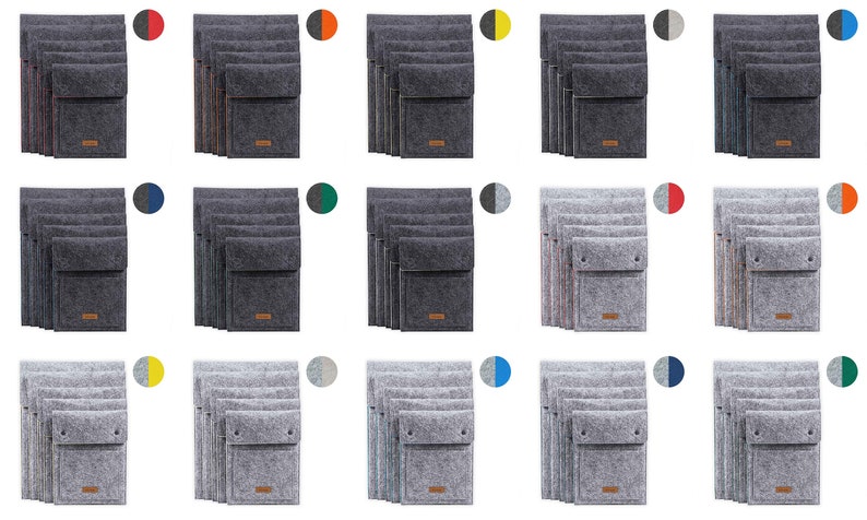 customization possible Felt sleeve for tablets and laptops from 10 to 17 inches
