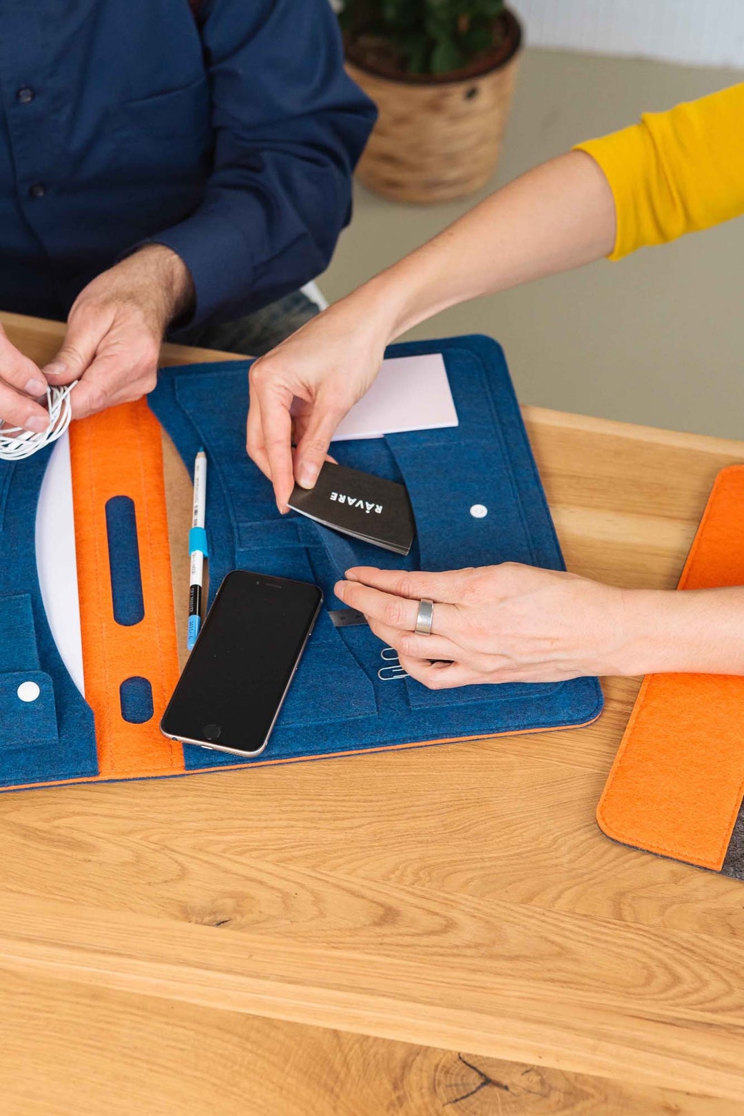 A4 Conference Folder With Many Felt Compartments Suitable for Tablets