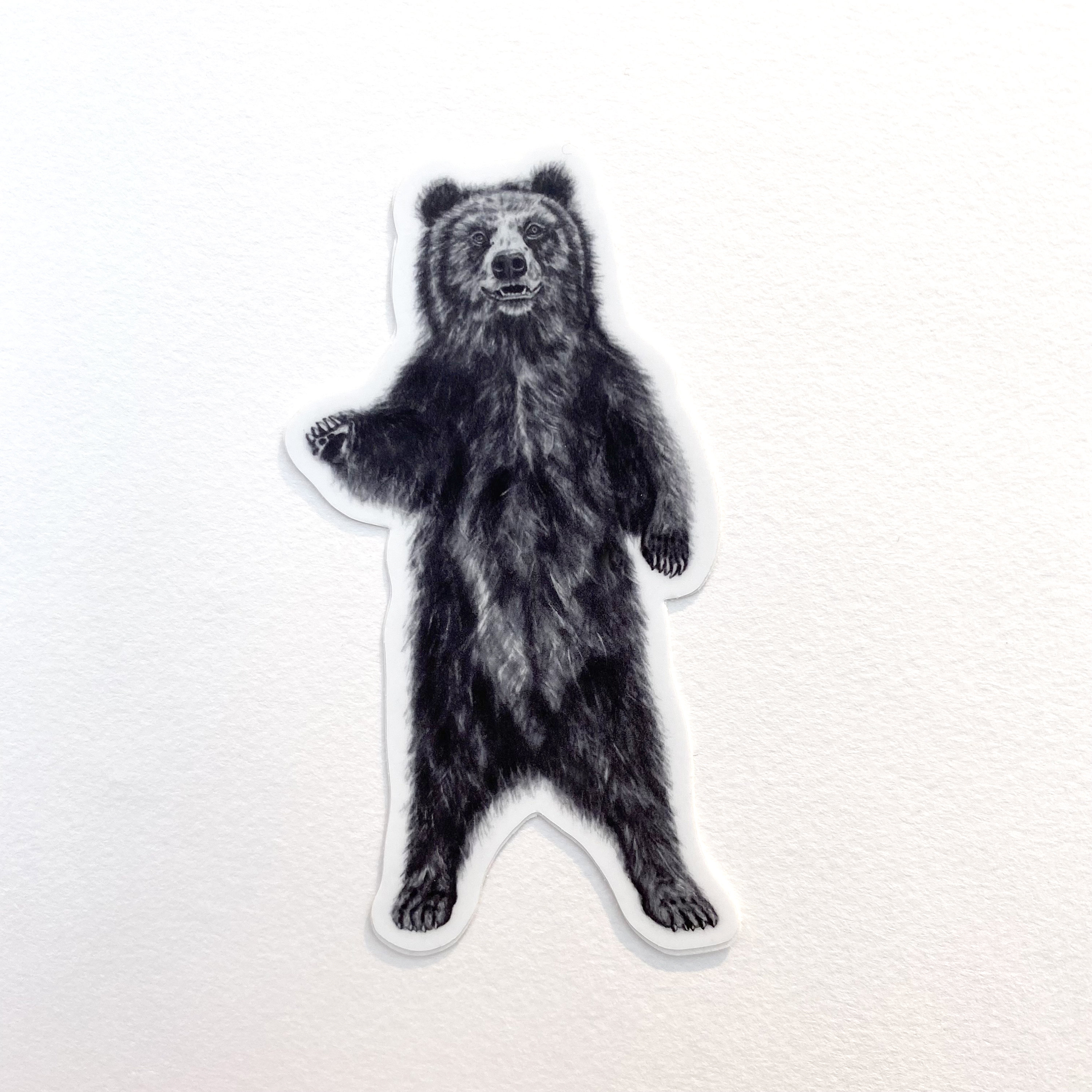 Black Bear Sticker, Bear Vinyl Decal Waterproof Sticker, Bear Laptop ...