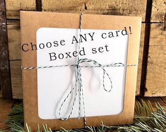Conjunto de cartões comemorativos com envelopes, cartões para todas as ocasiões Misture e combine qualquer cartão em caixa de cartões artísticos