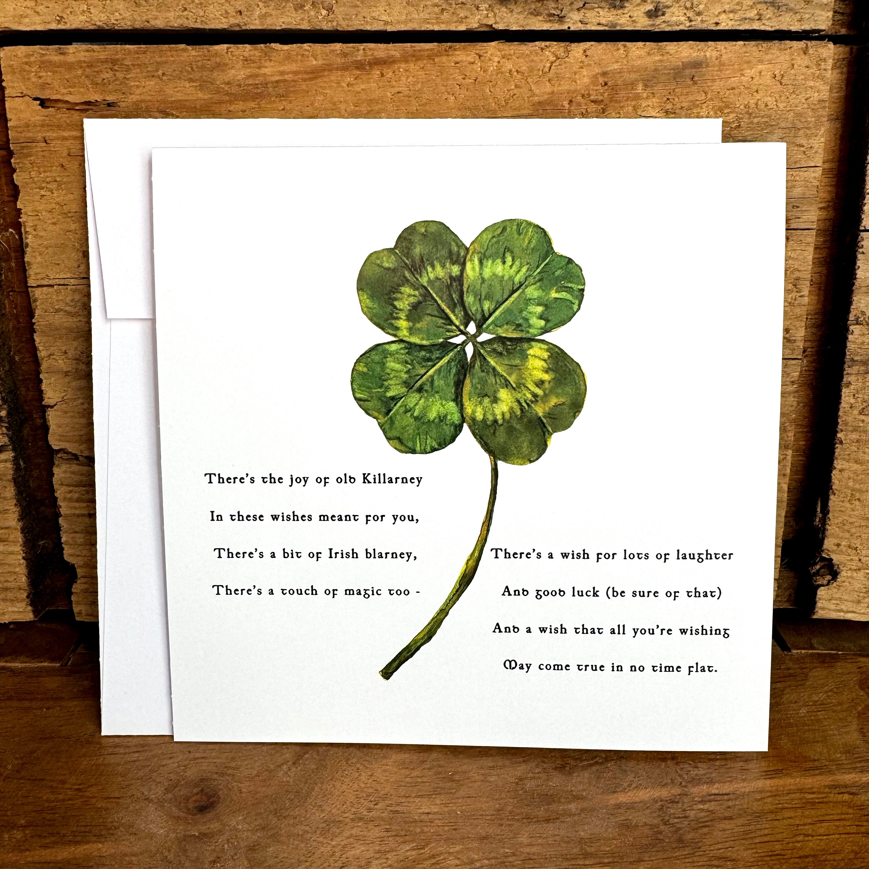 Good Luck Clover Greeting Card Good Luck Clover Greeting Card
