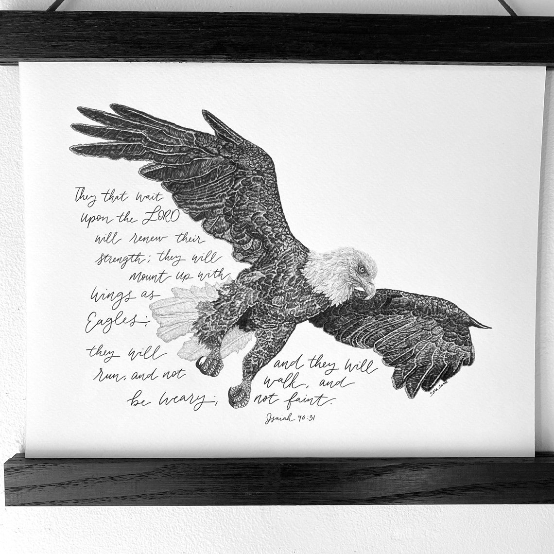 Flügel wie Adler Jesaja 40:31 Bibel Vers gerahmt Kunstdruck | Etsy
