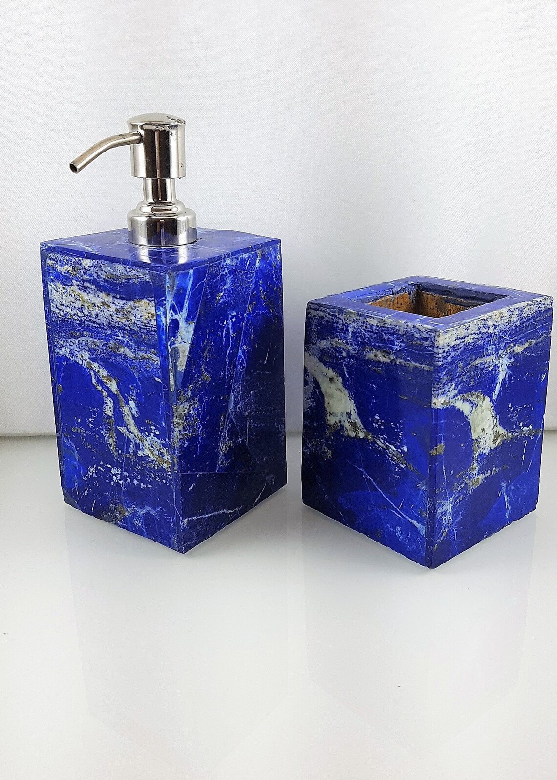 Lapis Lazuli Royal Blue Bathroom Accessories Set Afghanistan Etsy UK