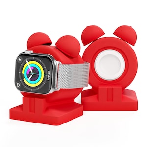 Apple Watch Charger Stand for IWatch Series 8/7/6/Se/5/4/3/2/1 Silicone Charging Dock Holder Accessories, Watch Nightstand Mode Station