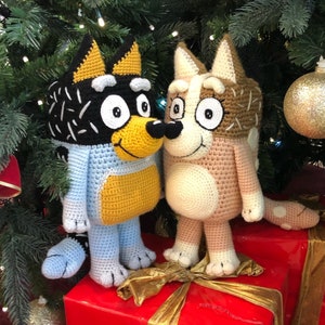 Pdf Bluey PARENTS crochet patterns + 19 videos, Bluey digital crochet tutorial, DIY gift, crochet heeler dog, amigurumi dog, Birthday gift