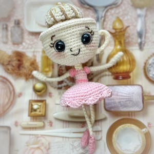 Ballerina Cappuccina Amigurumi Crochet Pattern PDF with 6 Video Tutorials | Easy Crochet Doll Tutorial in English | Ballerina Doll DIY